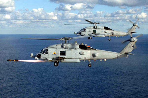 Indian Navy MH-60R operating with MH-60R maiden flight