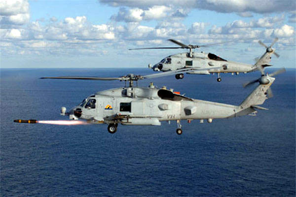 Indian Navy MH-60R operating with MH-60R maiden flight